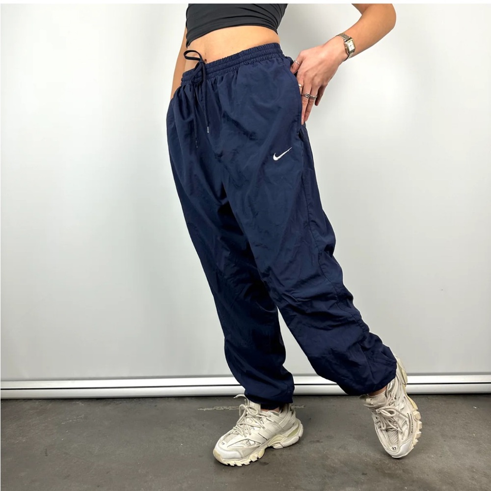 Y2K Vintage 90’s Nike women Sz Sm track Tearaway Pant Blue.-Authentic or…